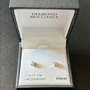1/10 Carat T.W. Lab-Created Diamond Square Miracle Stud Earrings